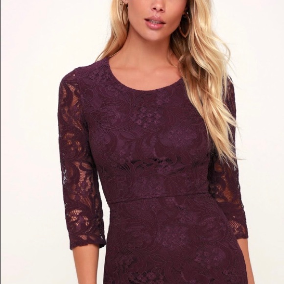 dark purple lace dress